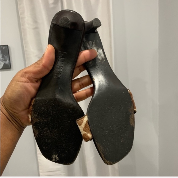 Ralph Lauren Carla brown calf hair slippers 8B - Picture 3 of 7